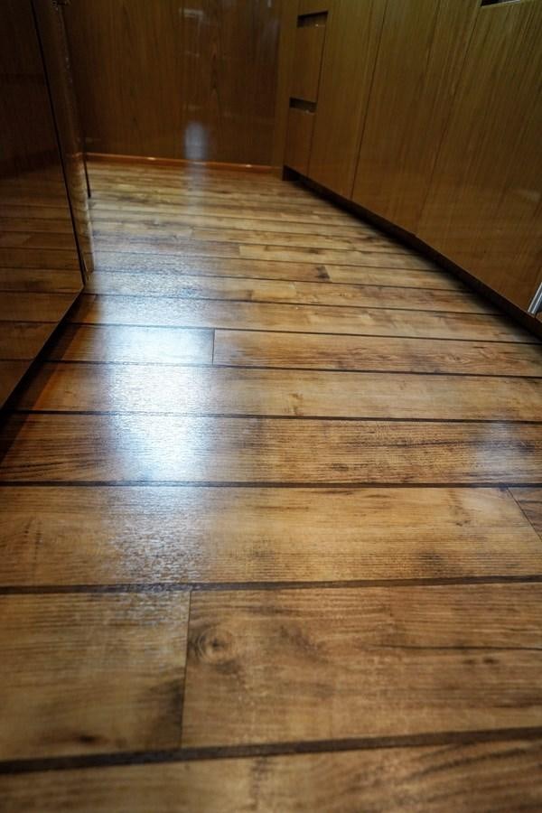 a wooden floor with a wood floor aboard BENEDETTA Yacht for Sale