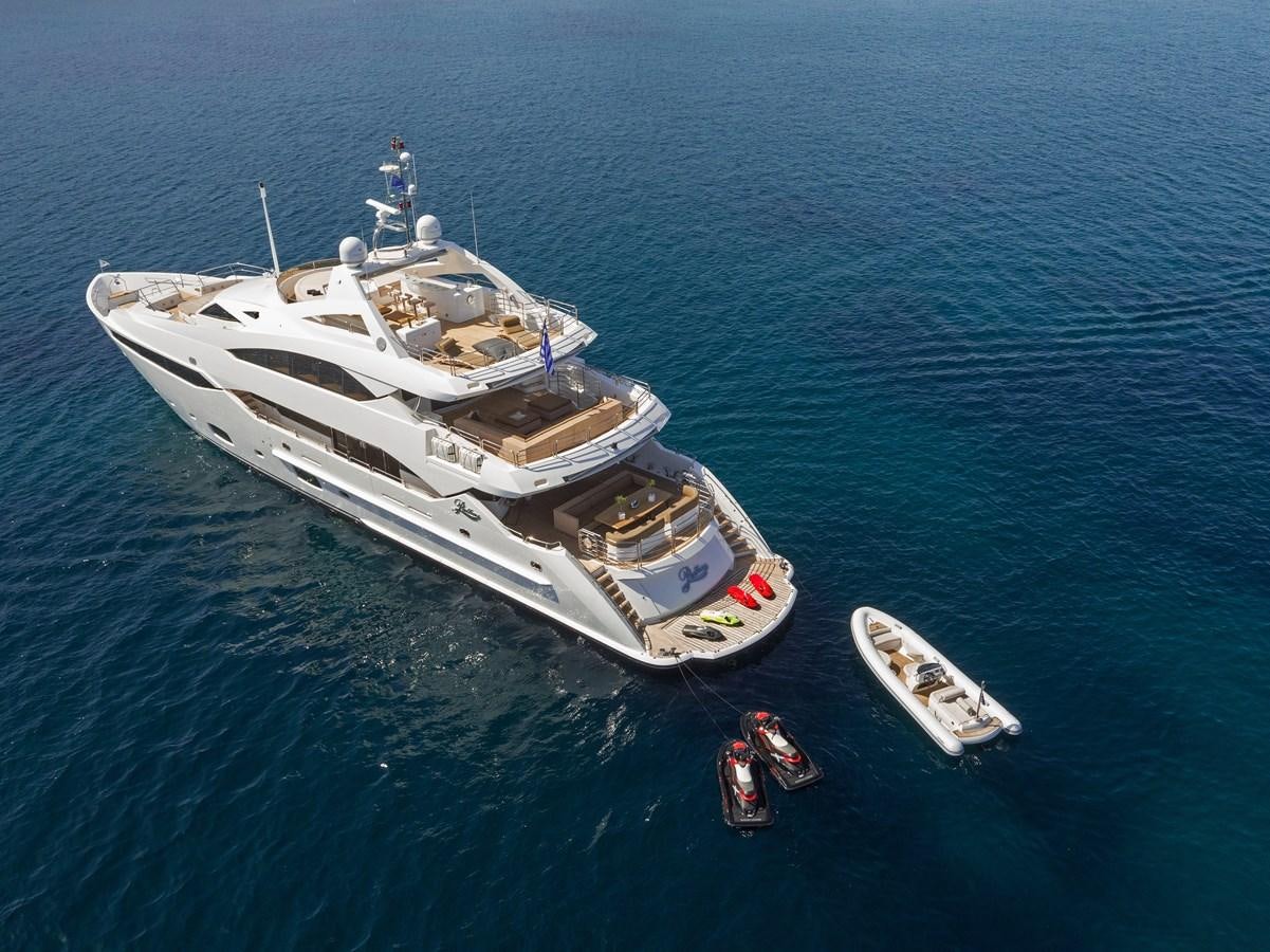 a high angle view of a ship aboard PATHOS Yacht for Sale