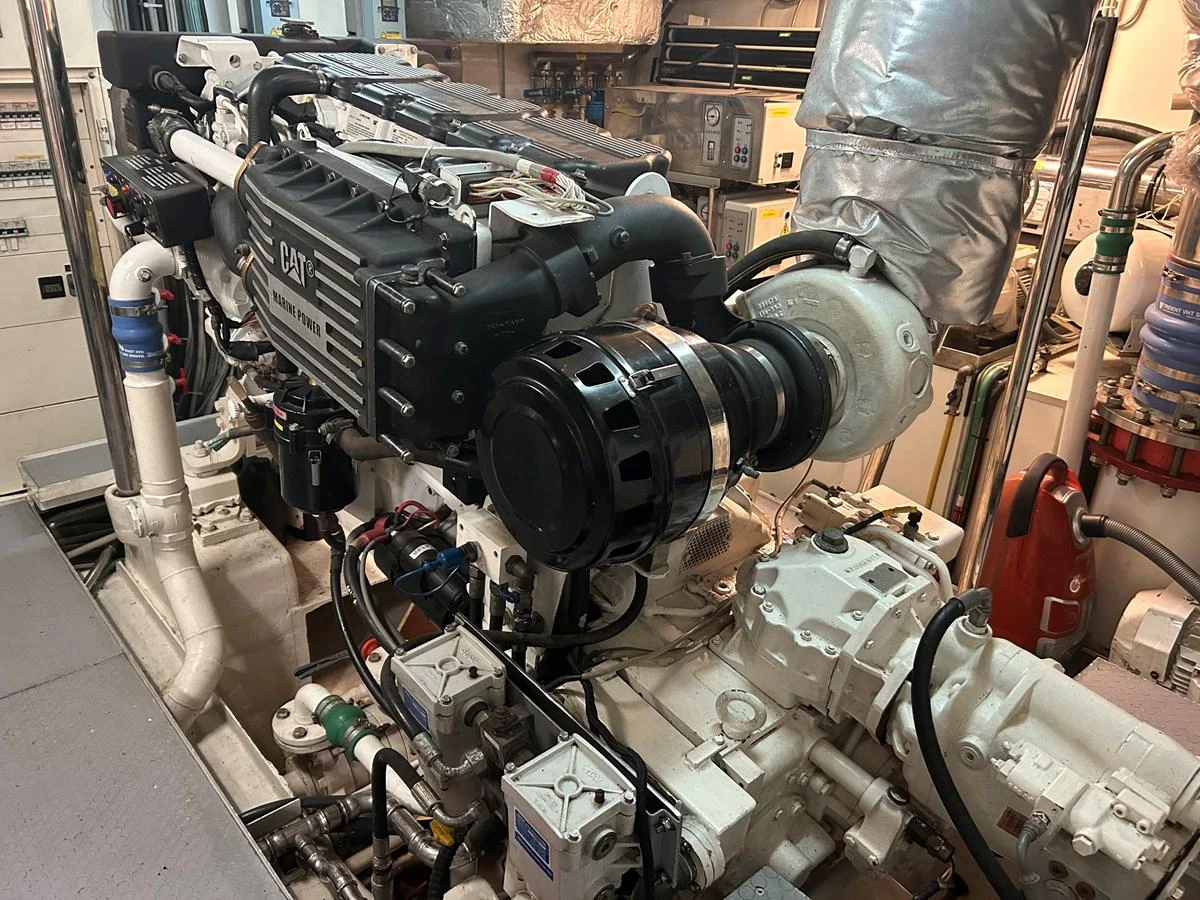 a machine with a large piece of metal aboard WHISPER Yacht for Sale