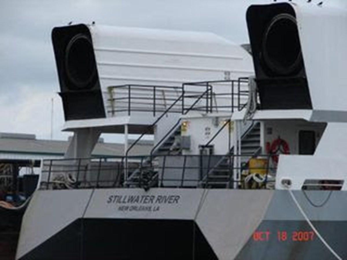 a large white container with a black object on top aboard 1999 EASTERN SWATH 120 Yacht for Sale