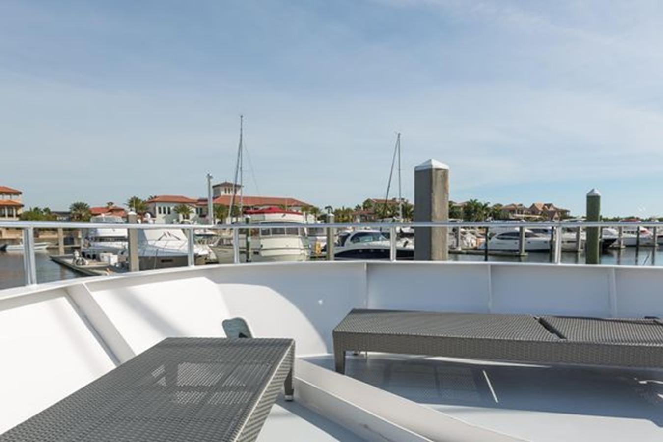 a roof with a metal frame aboard ISLAND SOUL Yacht for Sale