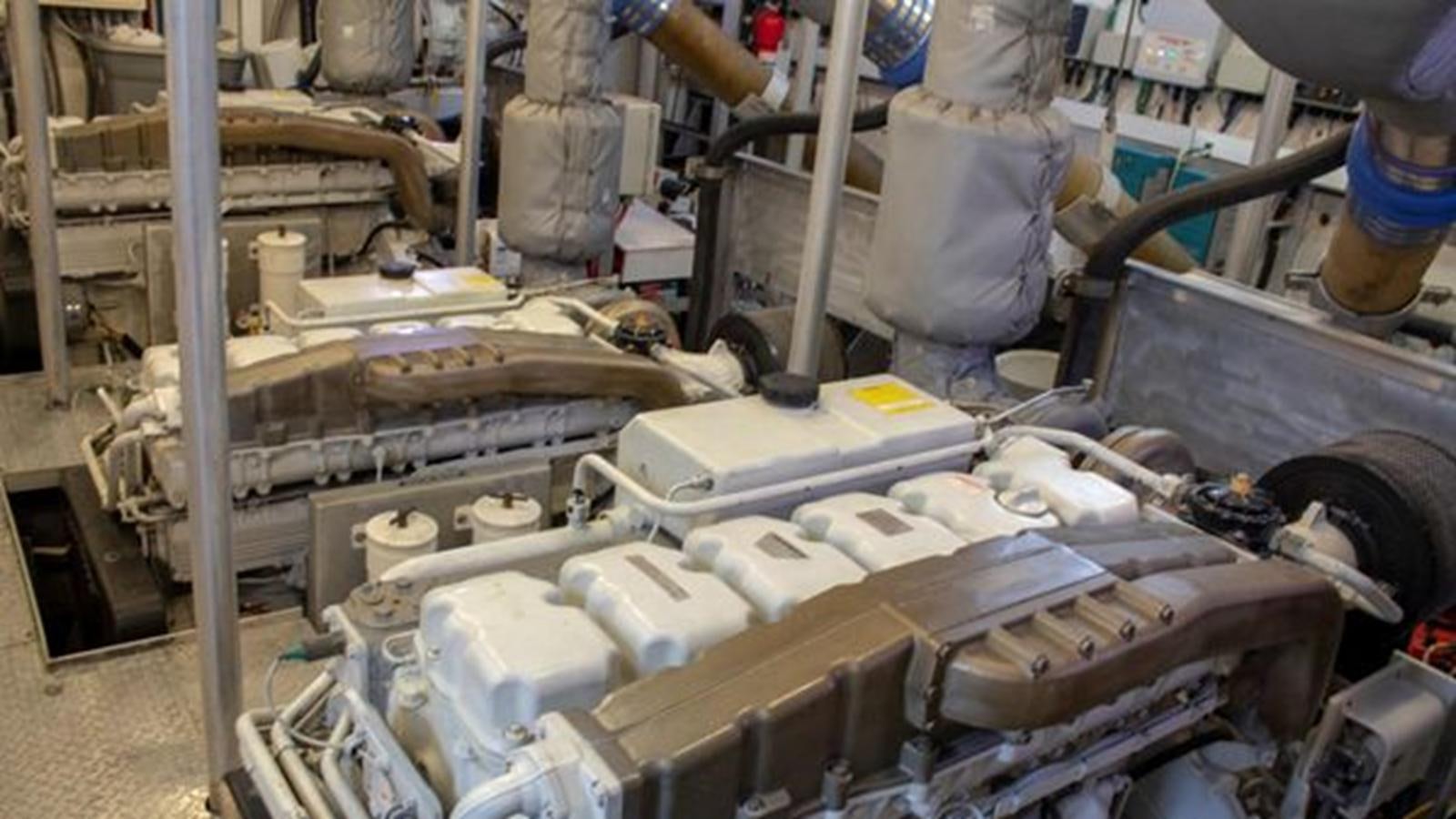 a machine with a large amount of pipes aboard ISLAND SOUL Yacht for Sale