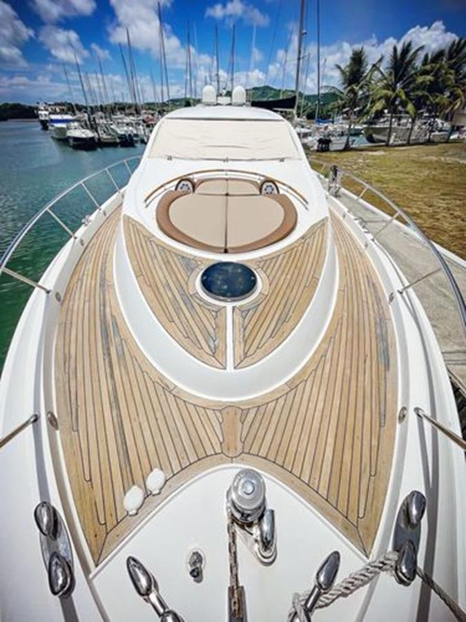 a large white ship with a round center aboard LOVIN LIFE Yacht for Sale