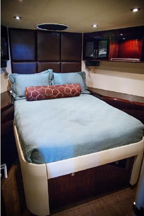a bed with pillows aboard LOVIN LIFE Yacht for Sale