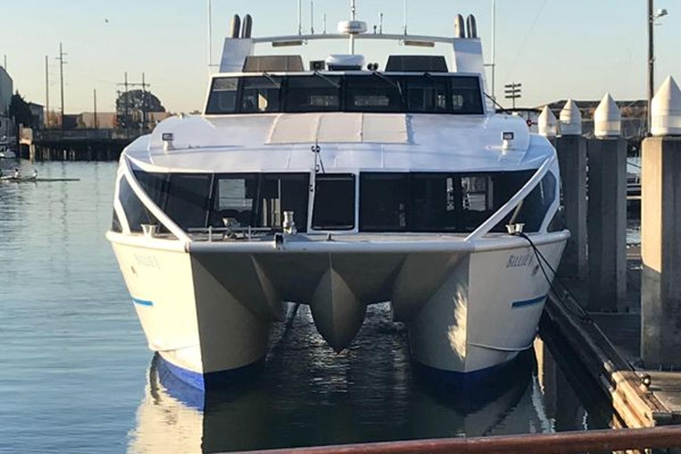 a boat docked at a pier aboard F350TXR Yacht for Sale