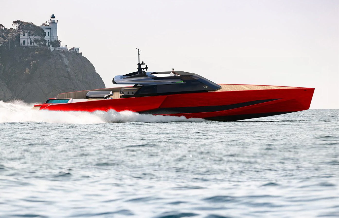 a boat in the water aboard TRIBALE ESSENCE 125 Yacht for Sale