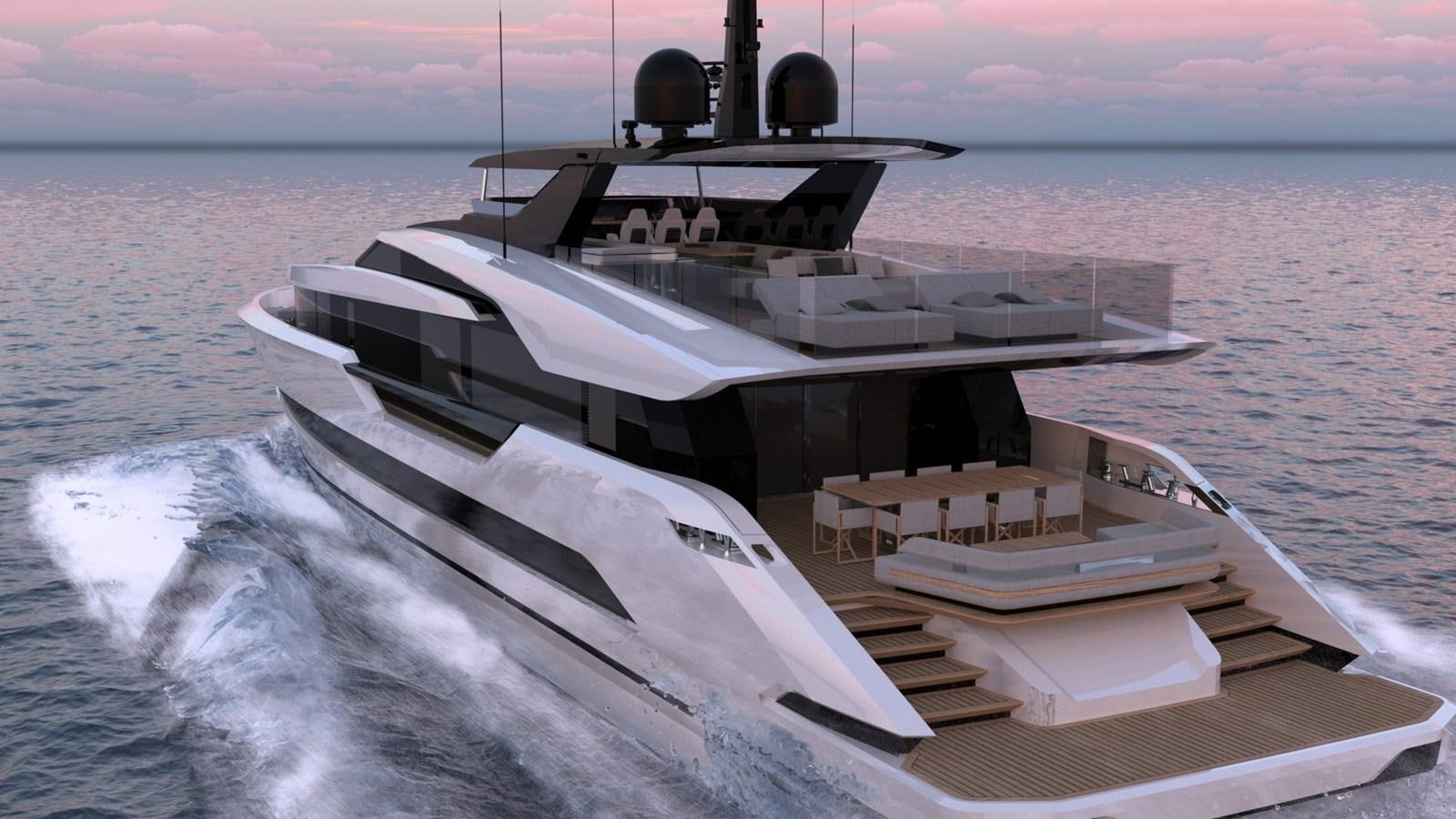 a ship on the water aboard TRIBALE 120 GRAN TURISMO Yacht for Sale