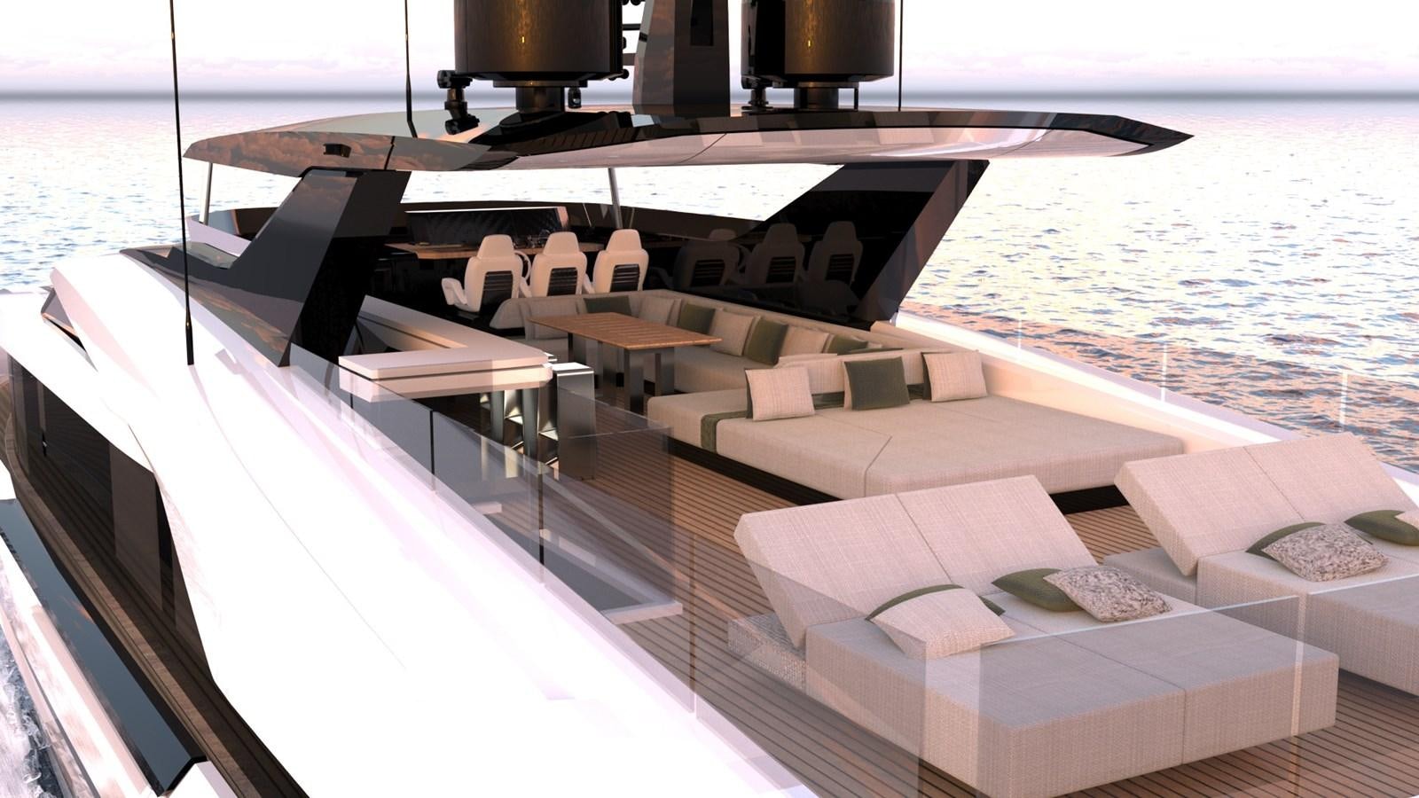 a boat on the water aboard TRIBALE 120 GRAN TURISMO Yacht for Sale