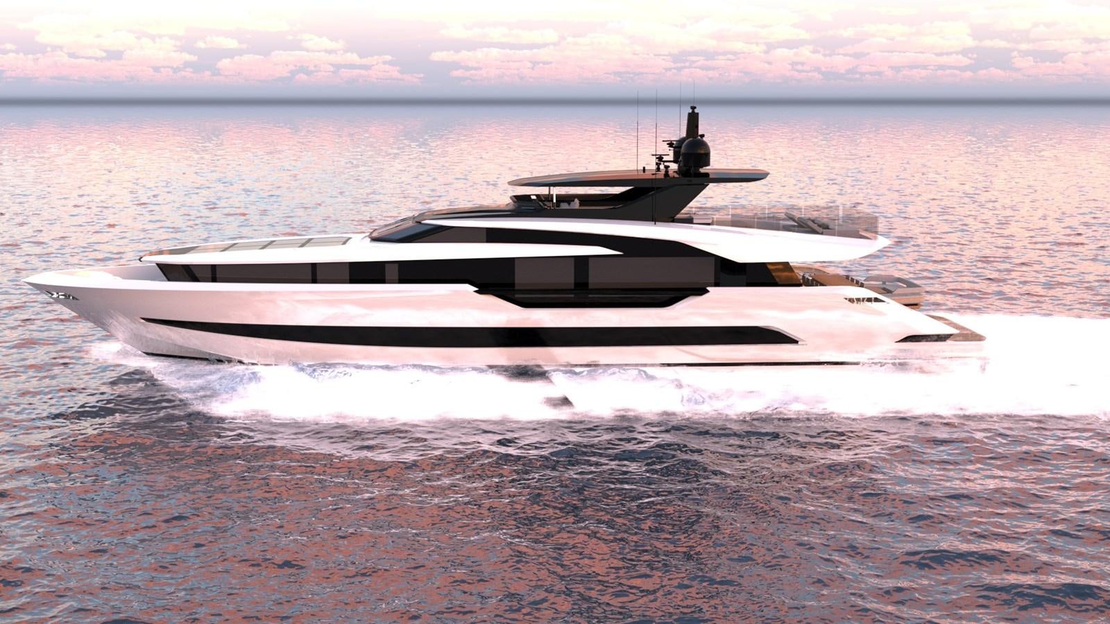 a boat on the water aboard TRIBALE 120 GRAN TURISMO Yacht for Sale