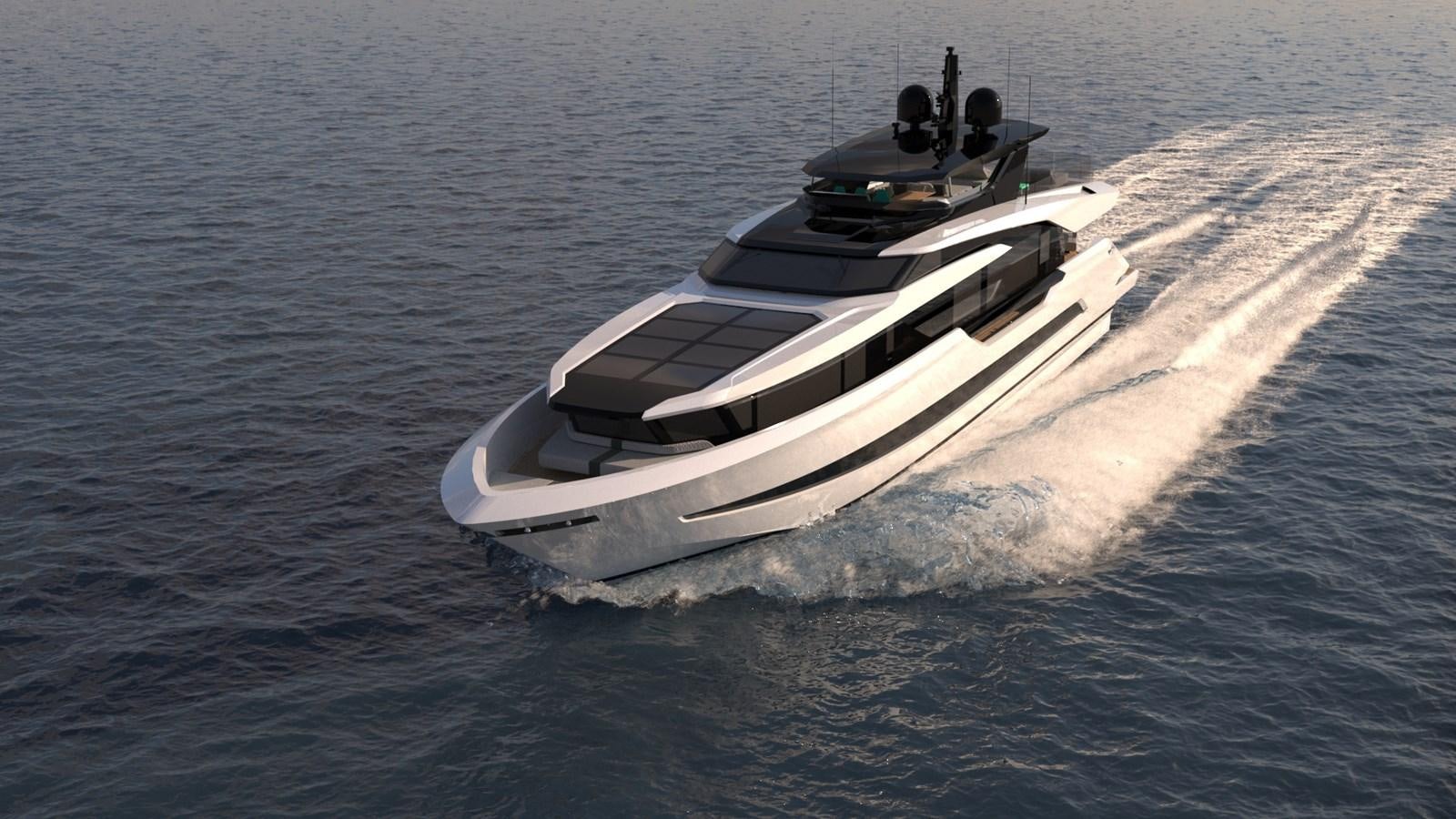 a boat on the water aboard TRIBALE 120 GRAN TURISMO Yacht for Sale
