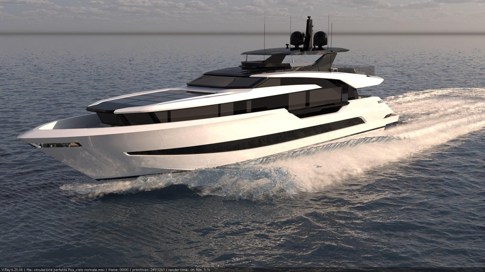 a boat in the water aboard TRIBALE 120 GRAN TURISMO Yacht for Sale