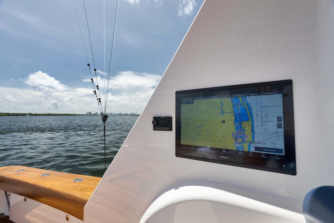 a screen on a boat aboard MISS CARRIE Yacht for Sale