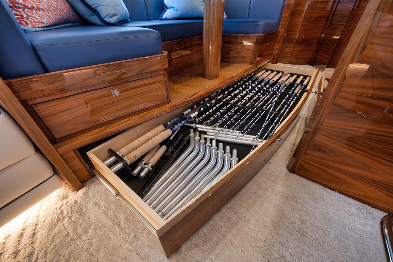 a piano on a wood floor aboard MISS CARRIE Yacht for Sale