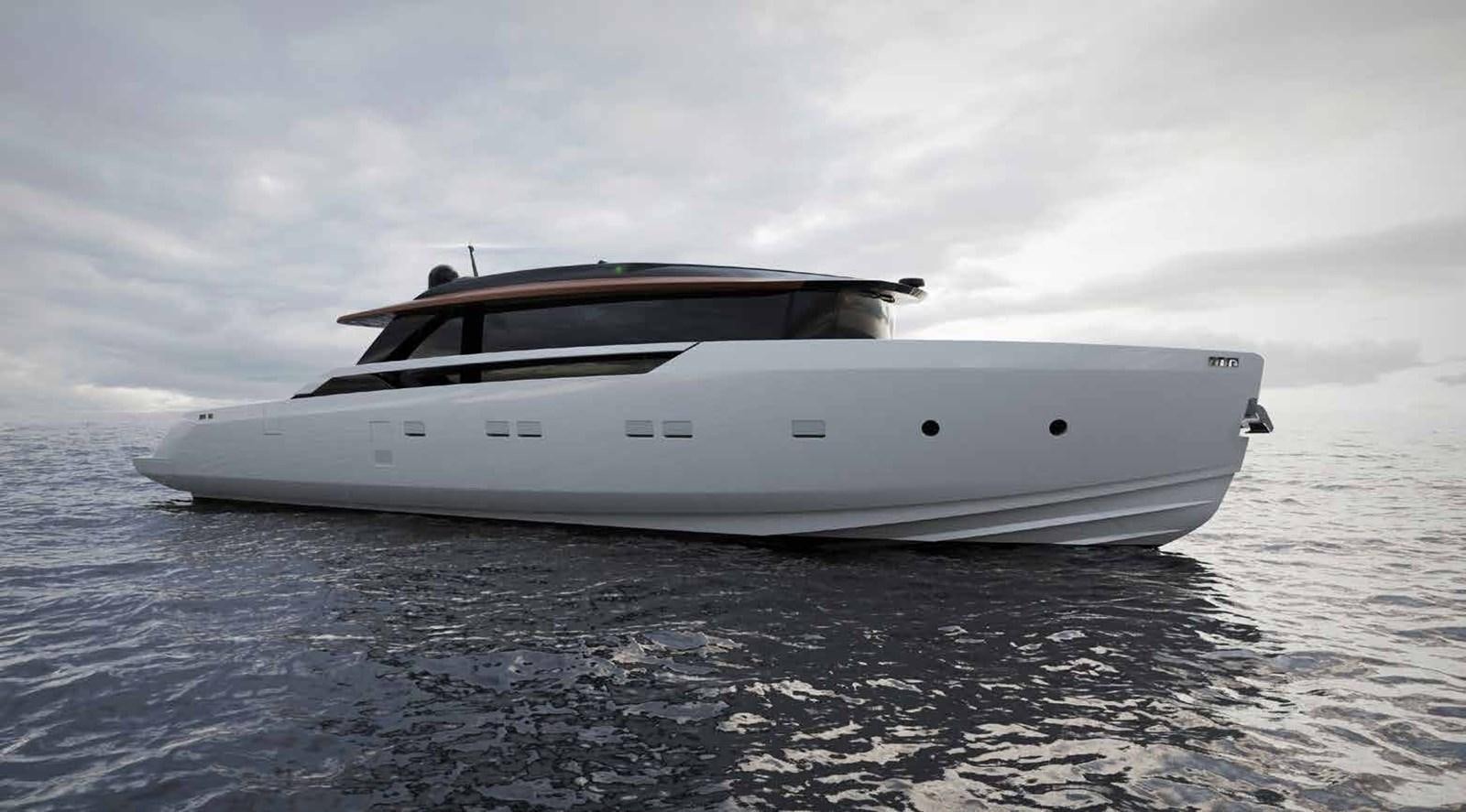 a white yacht in the water aboard 2024 SANLORENZO SP92 #16 Yacht for Sale