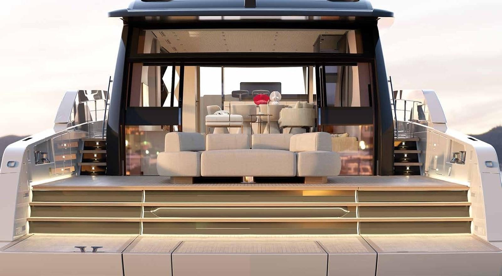 the inside of a boat aboard 2024 SANLORENZO SP92 #16 Yacht for Sale