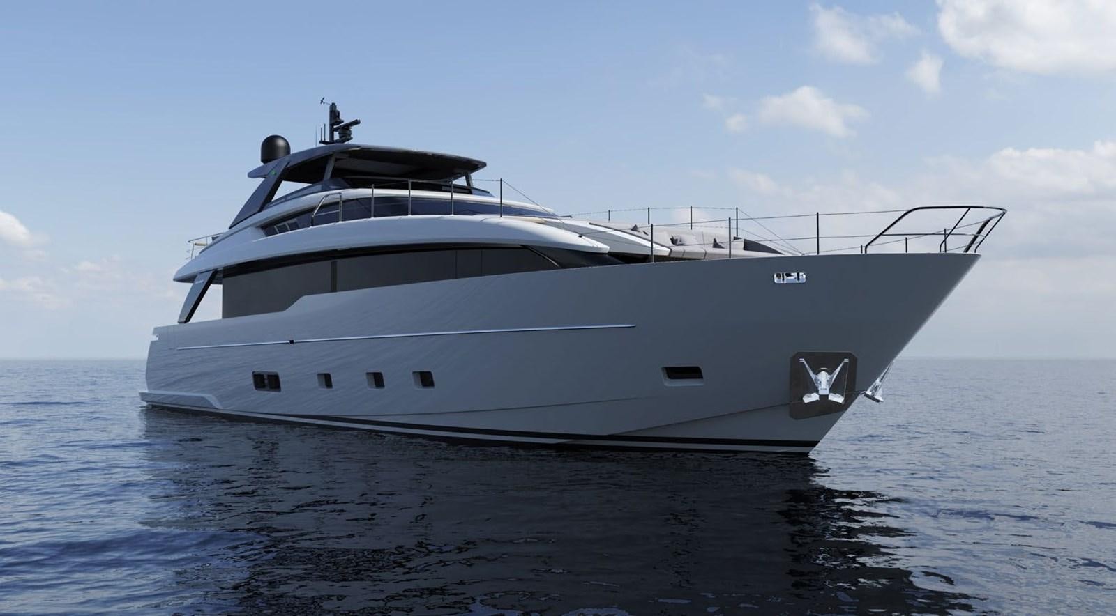 a white yacht in the water aboard ALMA BLU Yacht for Sale