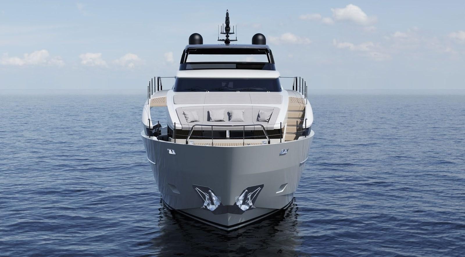 a white boat in the water aboard ALMA BLU Yacht for Sale