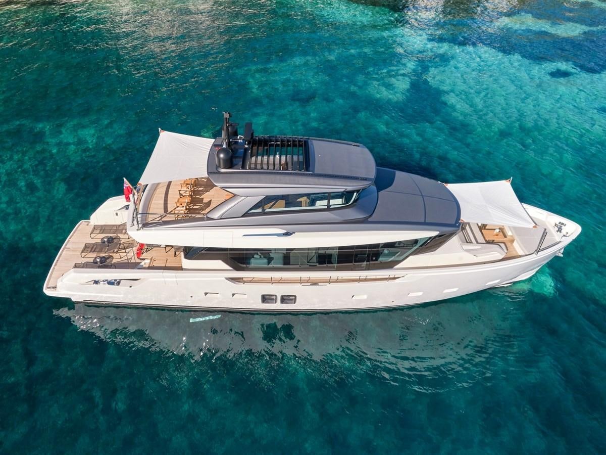 a boat in the water aboard 2022 SANLORENZO SX76 #72 Yacht for Sale