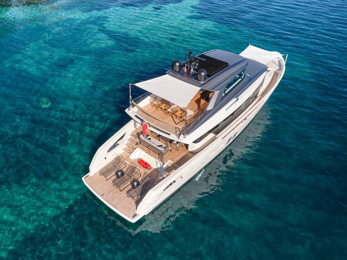 a boat in the water aboard 2022 SANLORENZO SX76 #72 Yacht for Sale