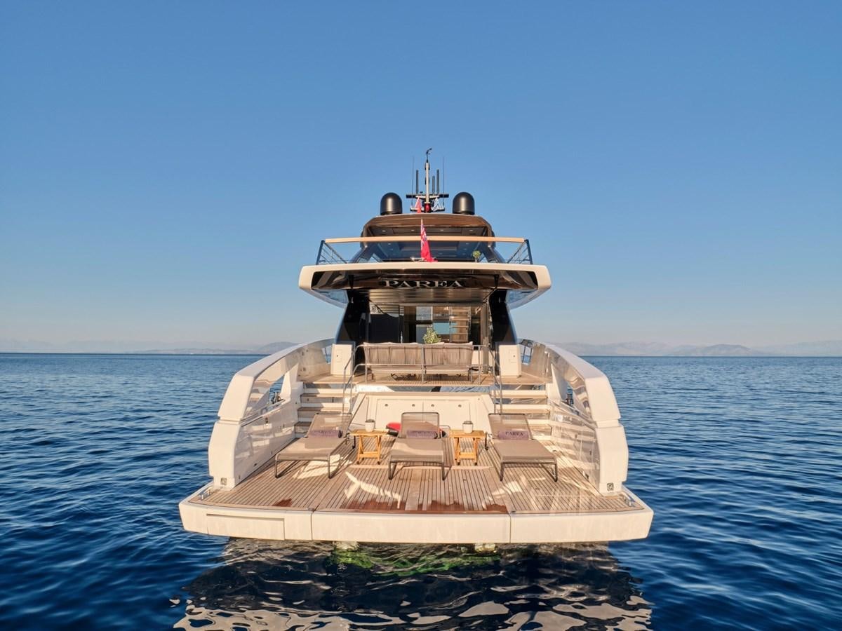 a ship in the water aboard 2022 SANLORENZO SX76 #72 Yacht for Sale