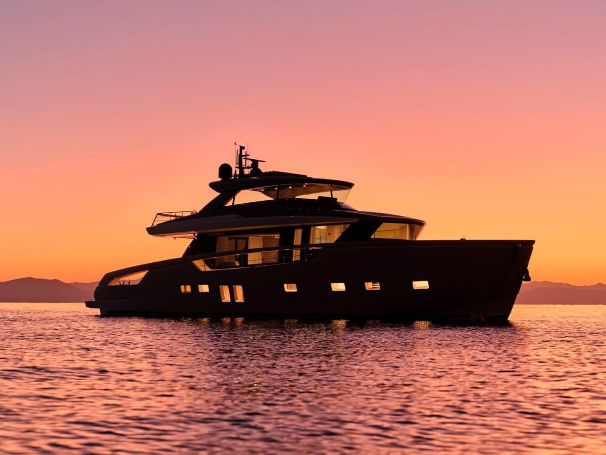 a boat in the water aboard 2022 SANLORENZO SX76 #72 Yacht for Sale