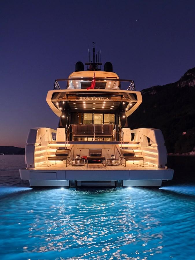 a boat in the water aboard 2022 SANLORENZO SX76 #72 Yacht for Sale