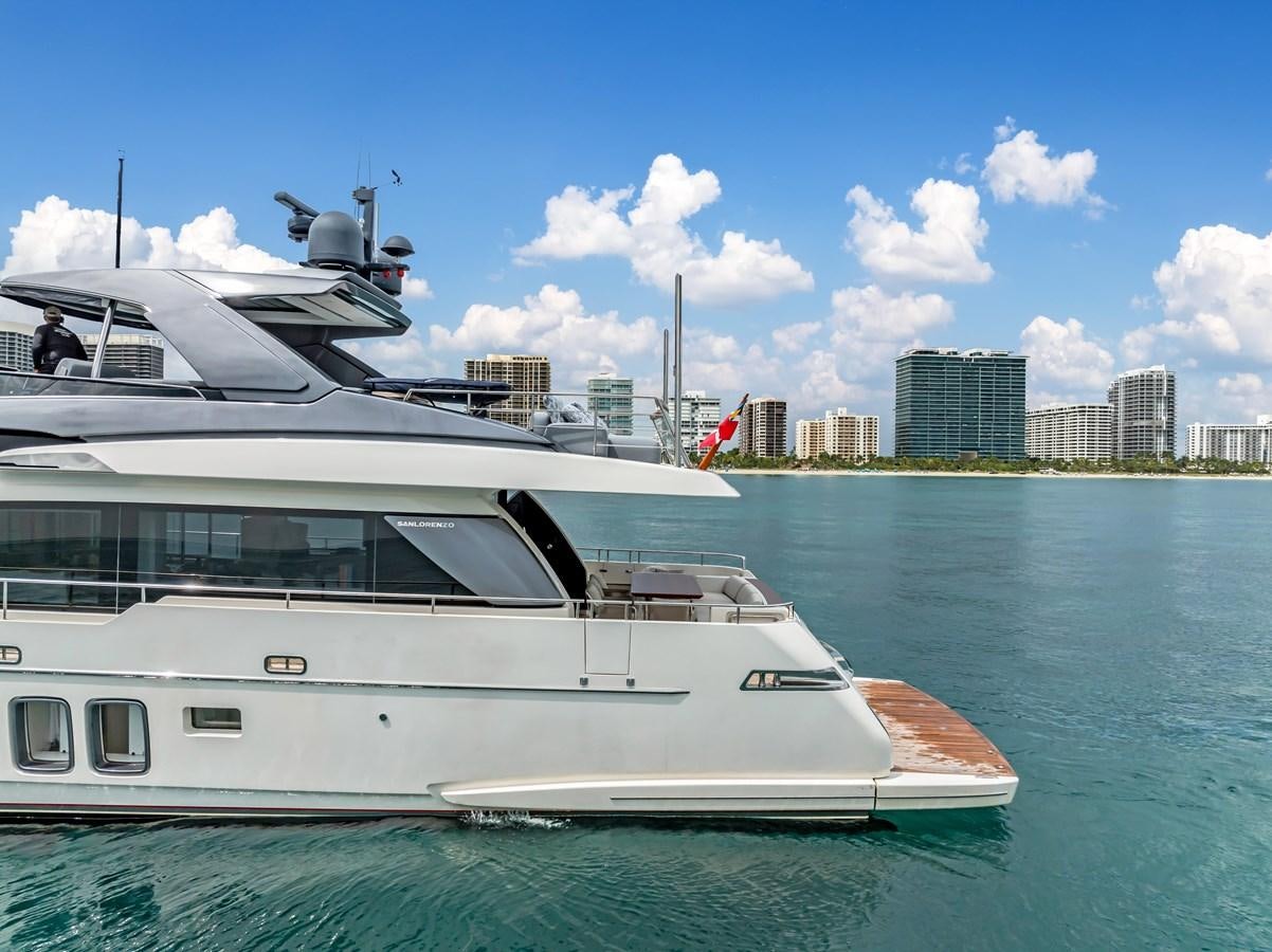a boat on the water aboard 2018 SANLORENZO SL78 Yacht for Sale