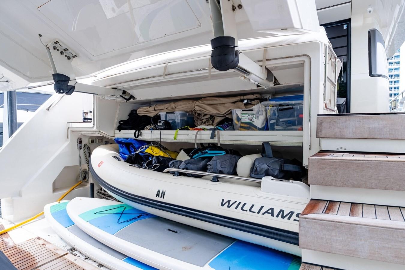 a boat with a lot of junk in it aboard 2018 SANLORENZO SL78 Yacht for Sale