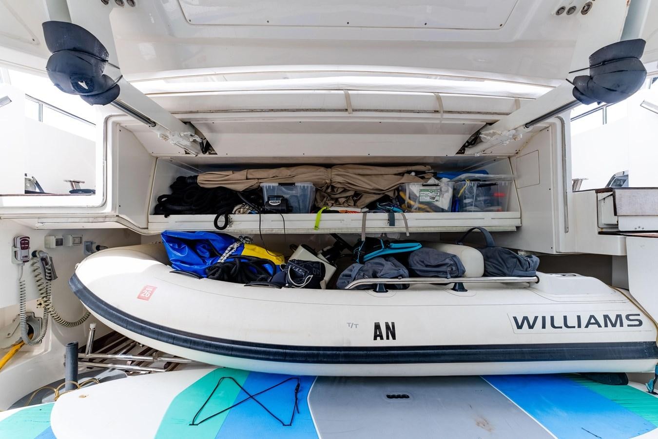 a white machine with blue and white wires aboard 2018 SANLORENZO SL78 Yacht for Sale