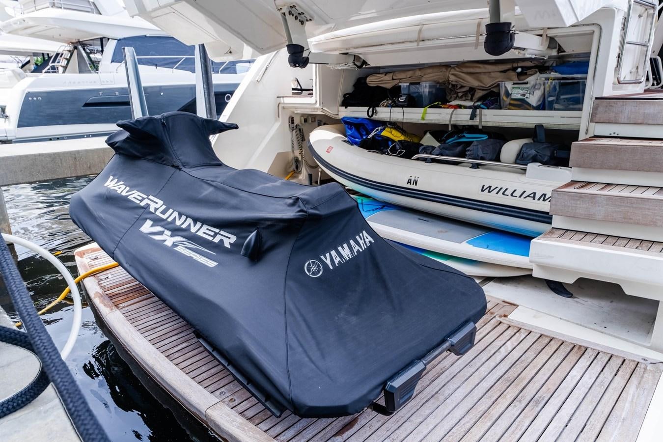 a boat on a dock aboard 2018 SANLORENZO SL78 Yacht for Sale