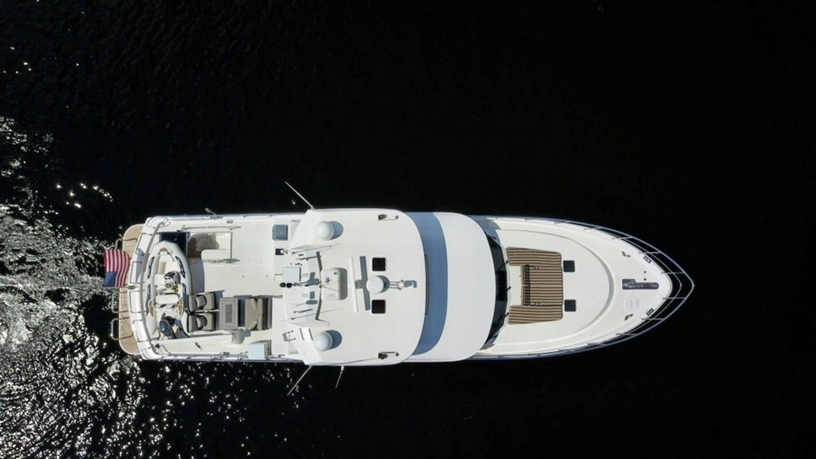 a white and blue object with a logo on it aboard MISS PATTI Yacht for Sale