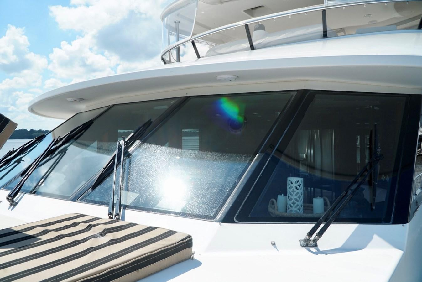 the front of a white boat aboard MISS PATTI Yacht for Sale