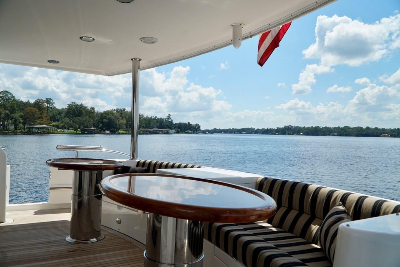 a boat on a deck aboard MISS PATTI Yacht for Sale