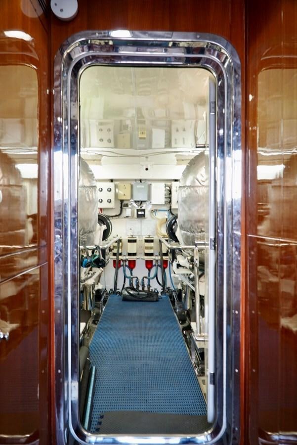 a door with a machine inside aboard MISS PATTI Yacht for Sale