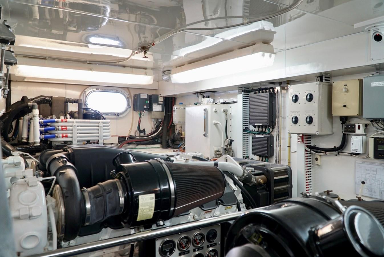 a large machine in a factory aboard MISS PATTI Yacht for Sale