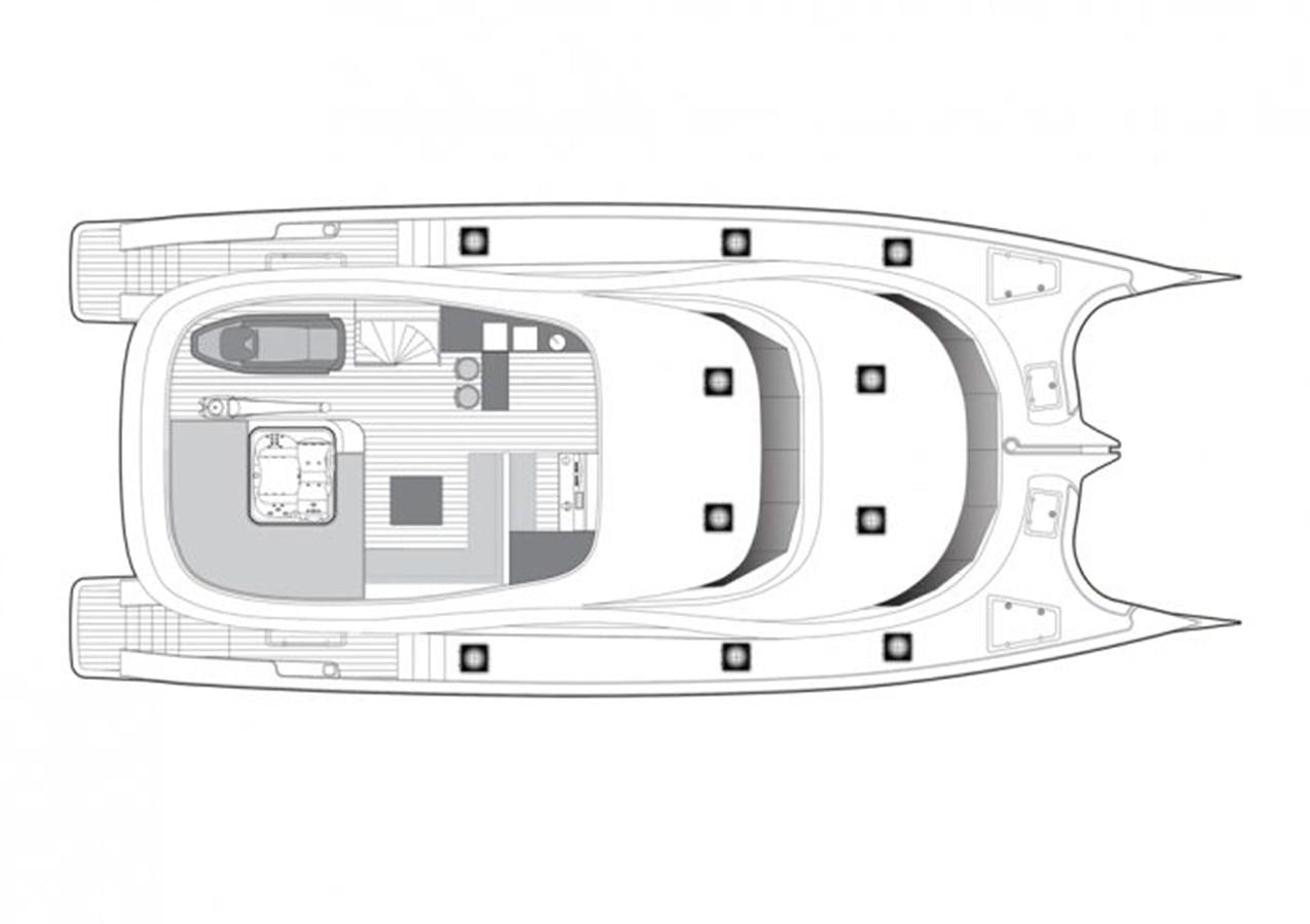 diagram, engineering drawing aboard CLOUDS Yacht for Sale
