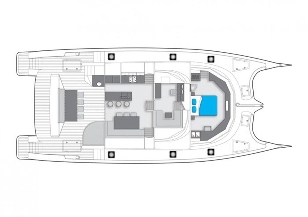diagram, engineering drawing aboard CLOUDS Yacht for Sale