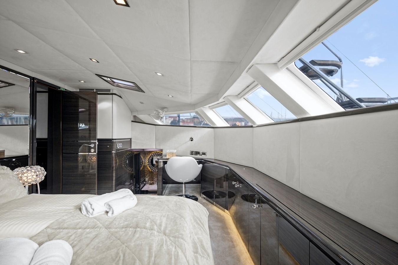 inside of a car aboard CLOUDS Yacht for Sale