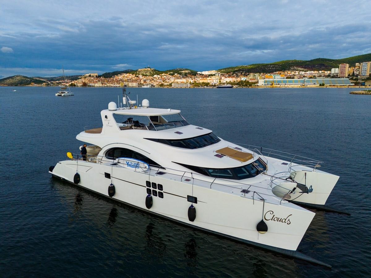 a boat on the water aboard CLOUDS Yacht for Sale