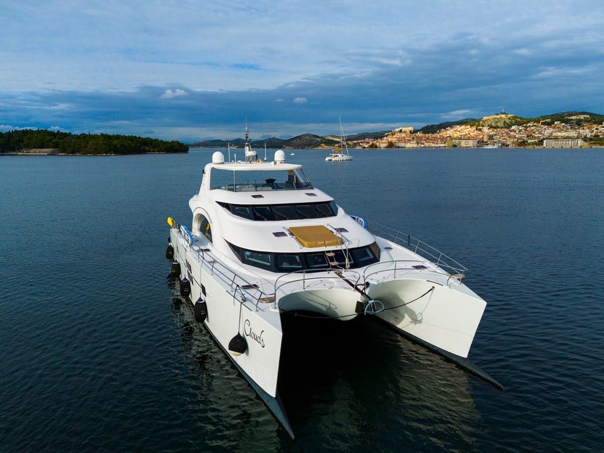 a boat in the water aboard CLOUDS Yacht for Sale