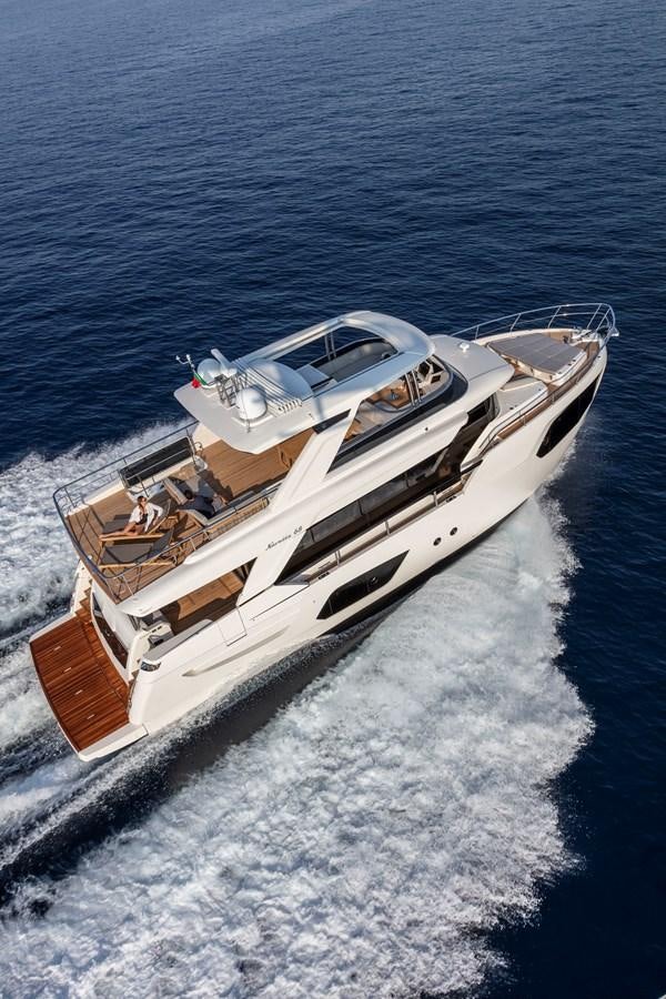 a boat on the water aboard 2025 ABSOLUTE NAVERTTA 68 Yacht for Sale