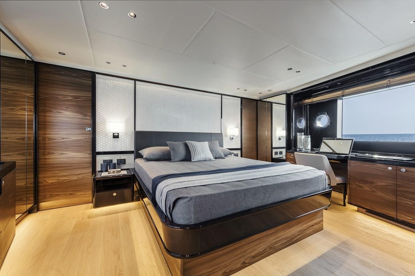 a large bedroom with a large bed aboard 2025 ABSOLUTE NAVERTTA 68 Yacht for Sale