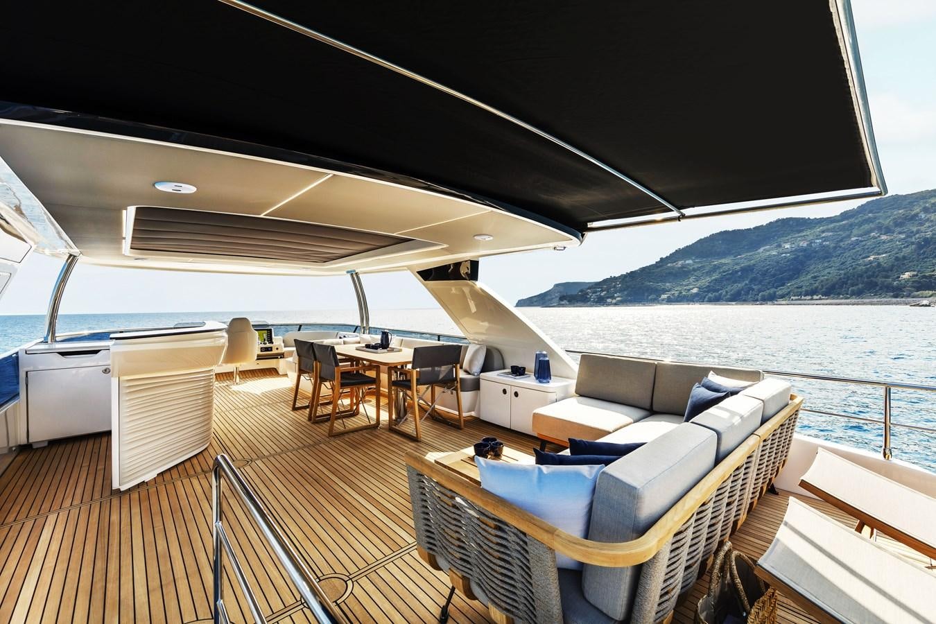 a boat on the water aboard 2025 ABSOLUTE NAVERTTA 68 Yacht for Sale