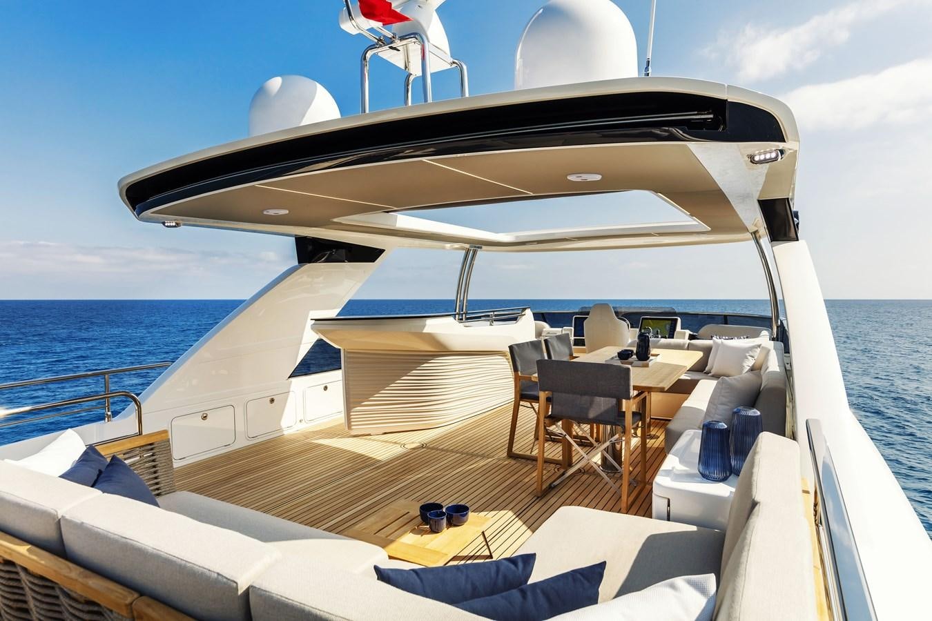 a boat on the water aboard 2025 ABSOLUTE NAVERTTA 68 Yacht for Sale