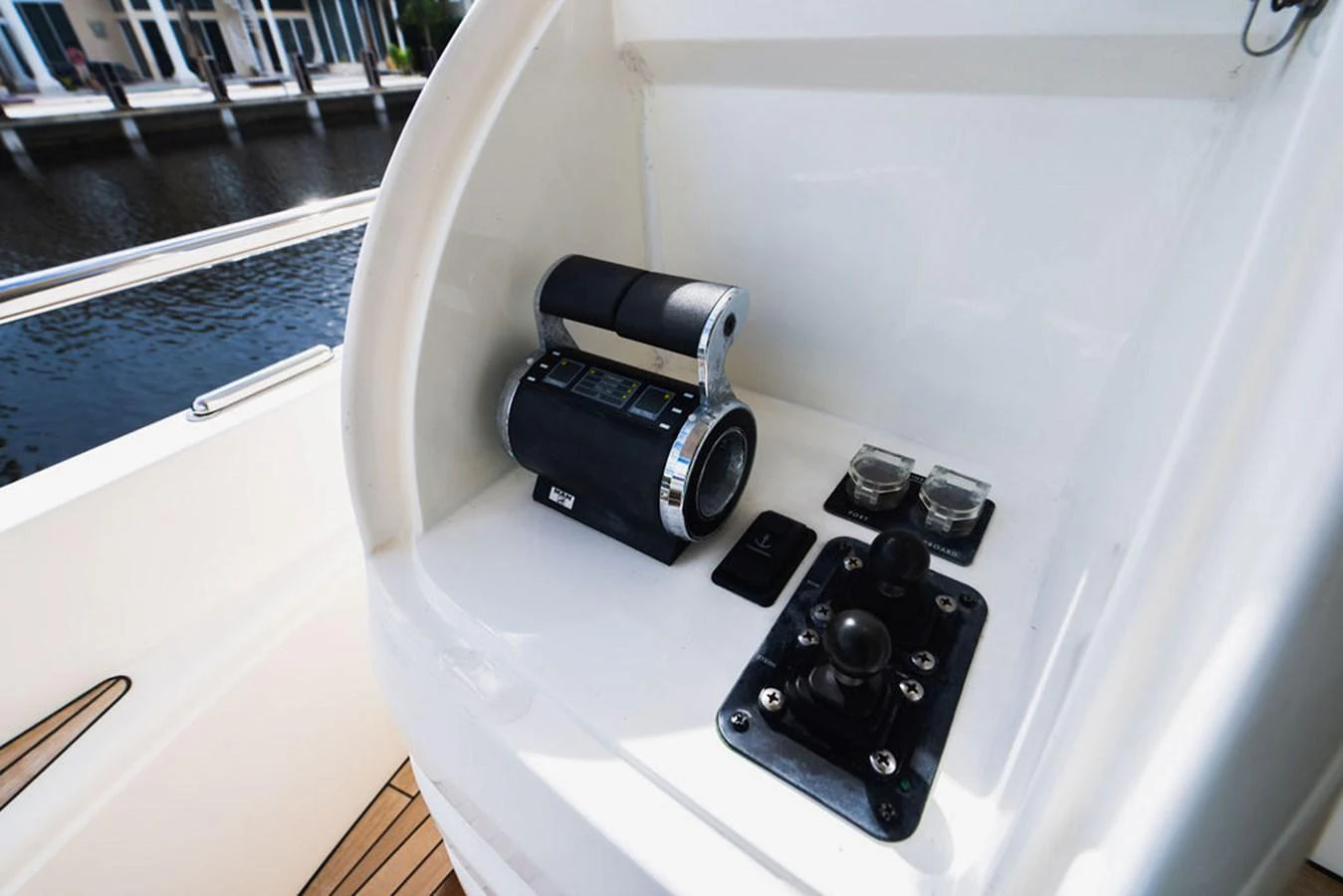 a black and white video game controller aboard EMPIRE SUN Yacht for Sale