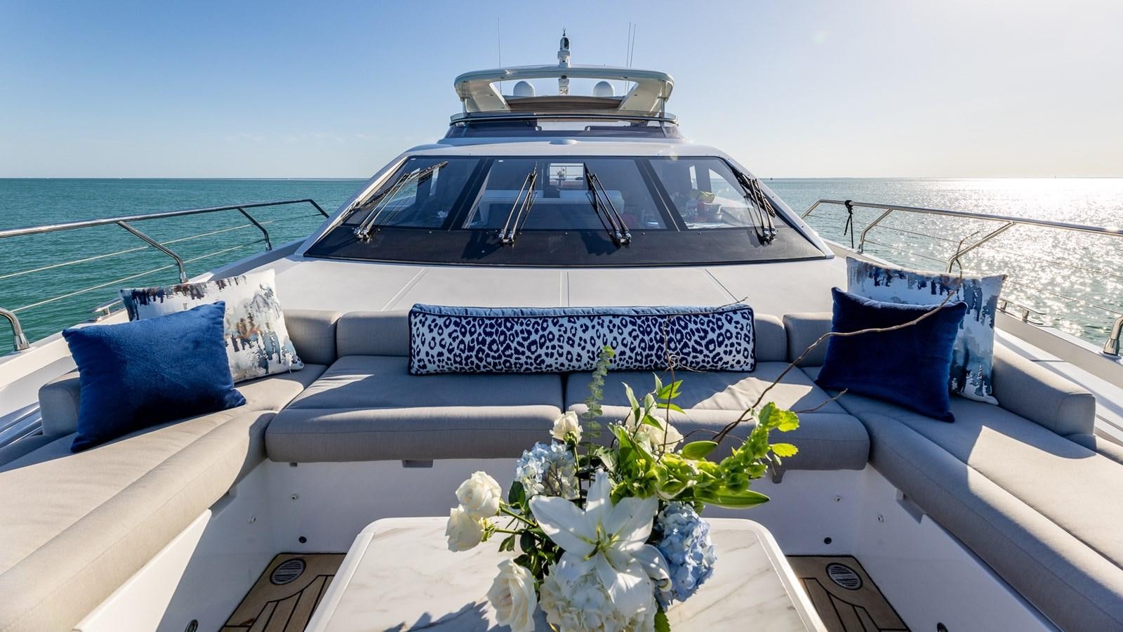a white car on a boat aboard 4 PLAY Yacht for Sale