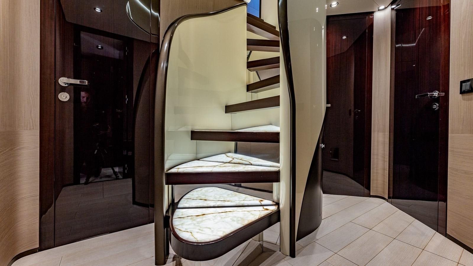 a bed in a room aboard 4 PLAY Yacht for Sale