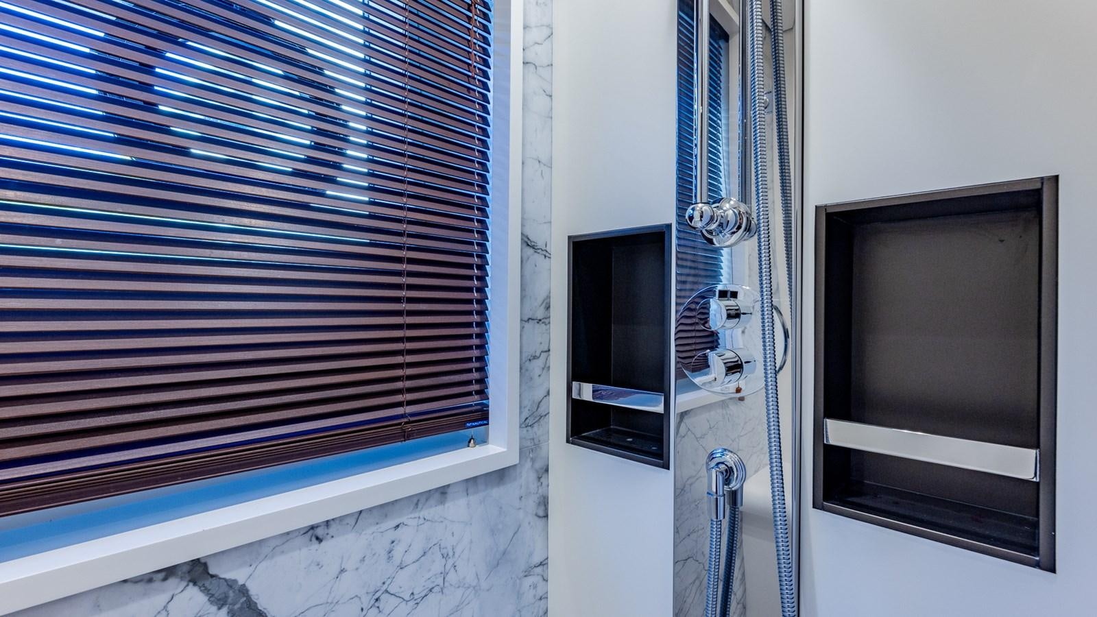 a window with a vent aboard 4 PLAY Yacht for Sale