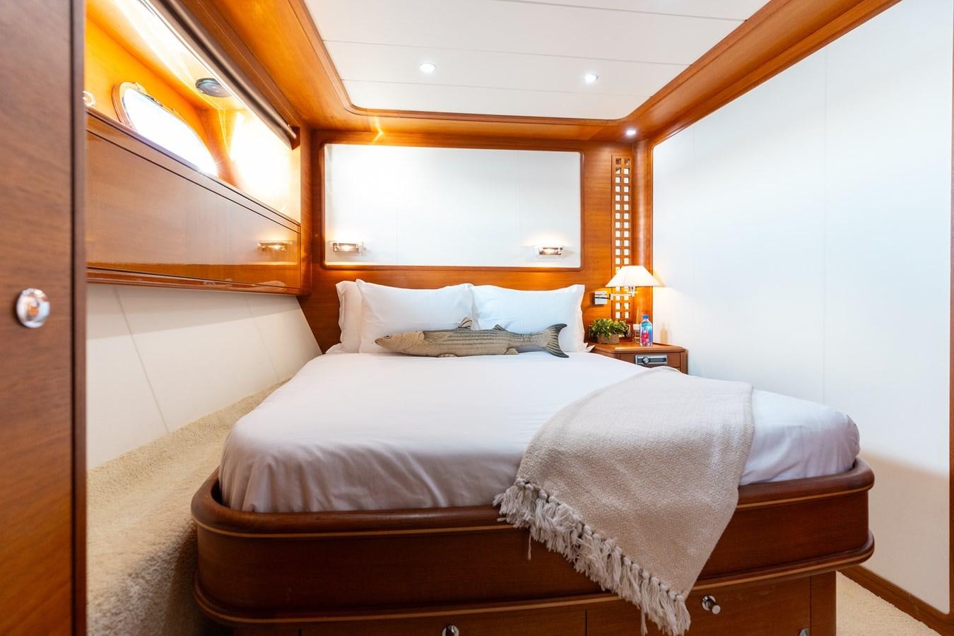 a couple of beds in a room aboard ECLIPSE Yacht for Sale