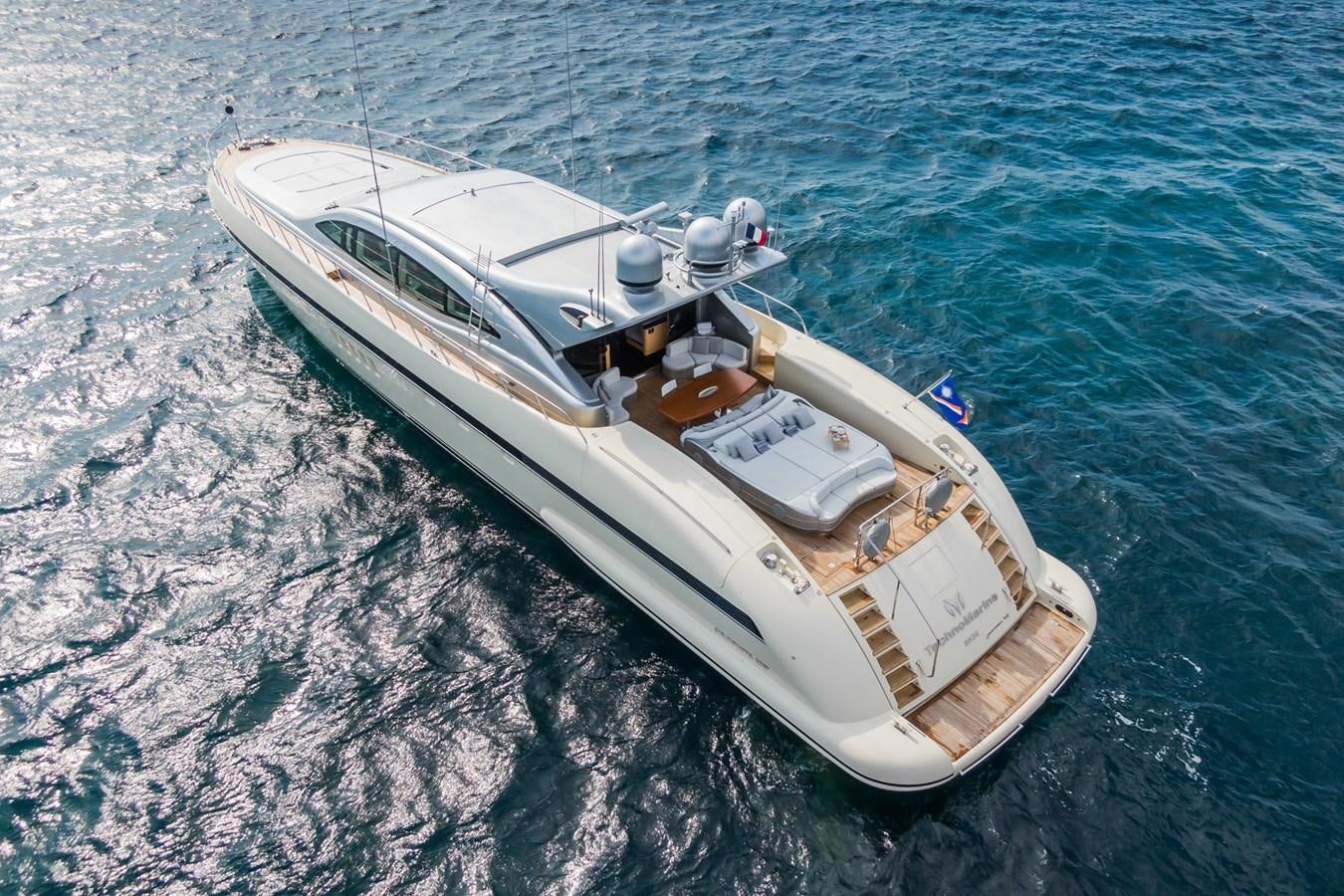 a boat on the water aboard MANGUSTA MAXI OPEN 108#23 - TECHNOMARINE - CAREFULLY USED Yacht for Sale